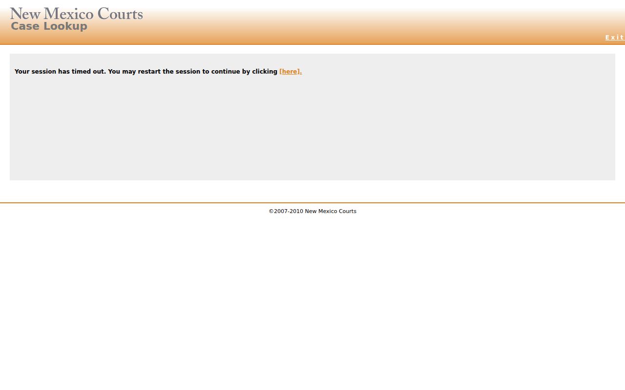 Doña Ana County warrant records New Mexico court lookup screen